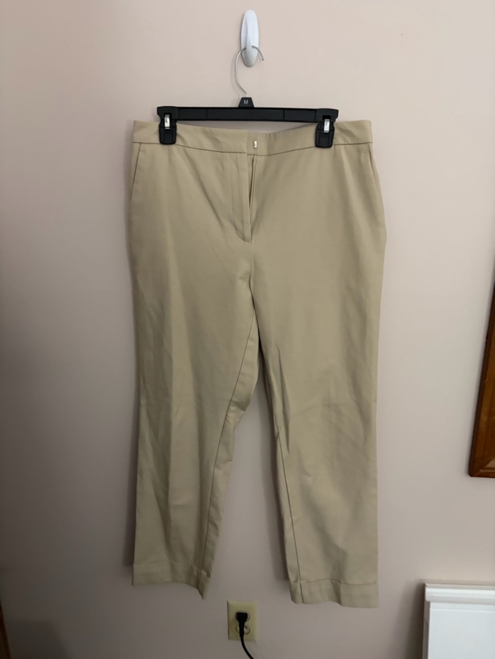 Ann Taylor Factory Khaki Straight-Leg Trousers